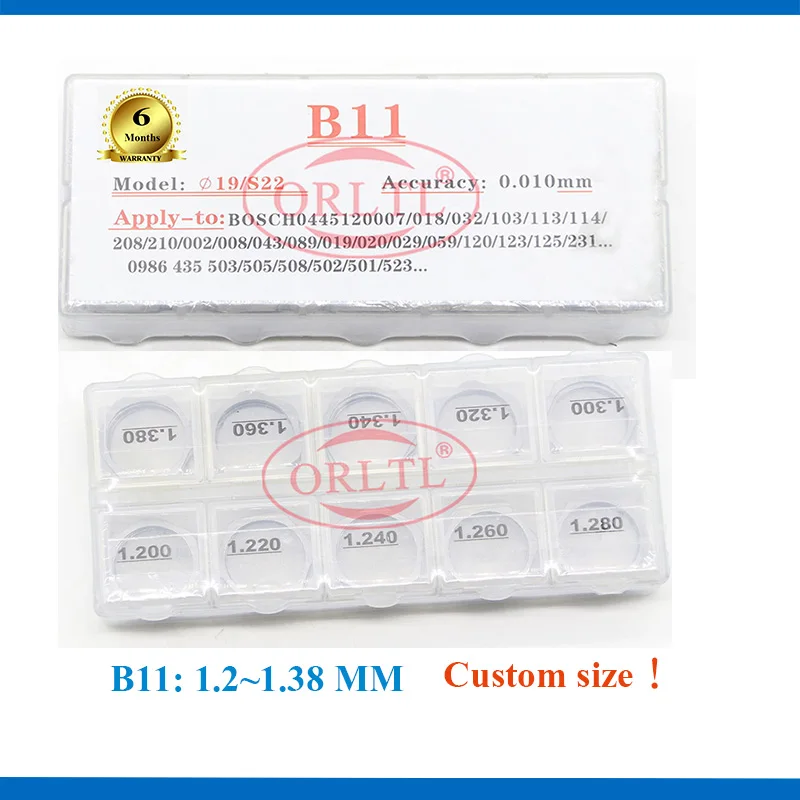50 шт. B11 регулировочные шайбы форсунки инжектора для дизельного двигателя размер