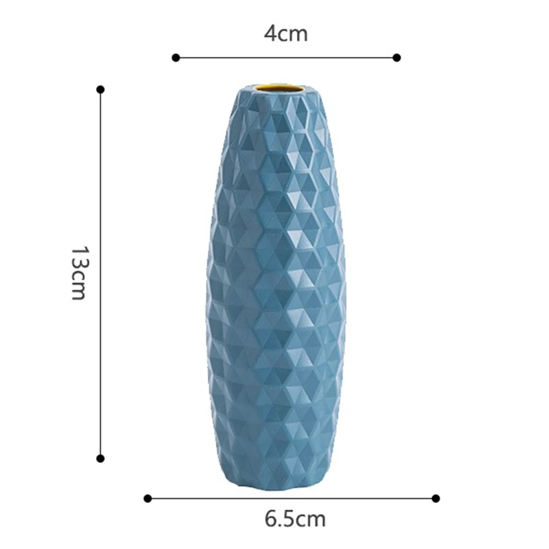 

Nordic Style Imitation Ceramic Dry Flower Vase Home Decor Creative Plastic Geometric Vase For Living Room Table Decoration