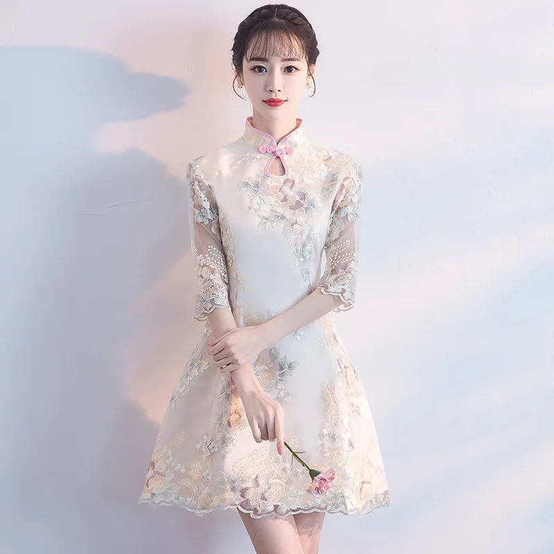 Элегантное тонкое сексуальное платье Cheongsam классическое для сцены китайское