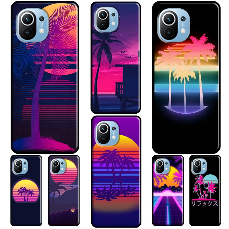 Чехол с неоновыми ладонями 80s Retrowave для POCO X3 Pro X4 Pro GT M3 M4 F3, чехол для Xiaomi Mi 11 Lite Mi 12 12X 10T 11T Pro