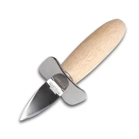 1pcs stainless steel scallop pry knife stainless steel with wooden handle sharp edged shucker shell seafood opener