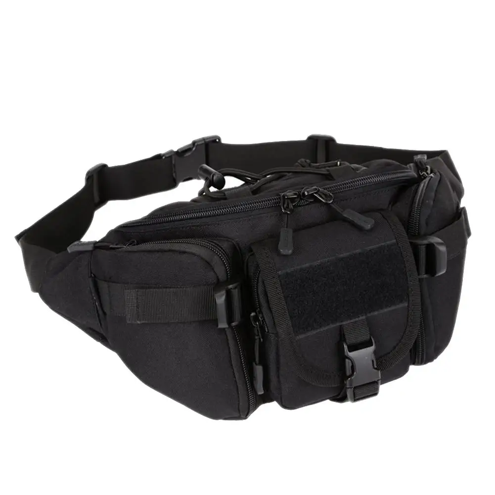

Waterproof Nylon Men Fanny Pack Tactical Military Army Waist Bag Hiking Outdoor Camping Shoulder Bum Belt Bum Sport Chest Bags