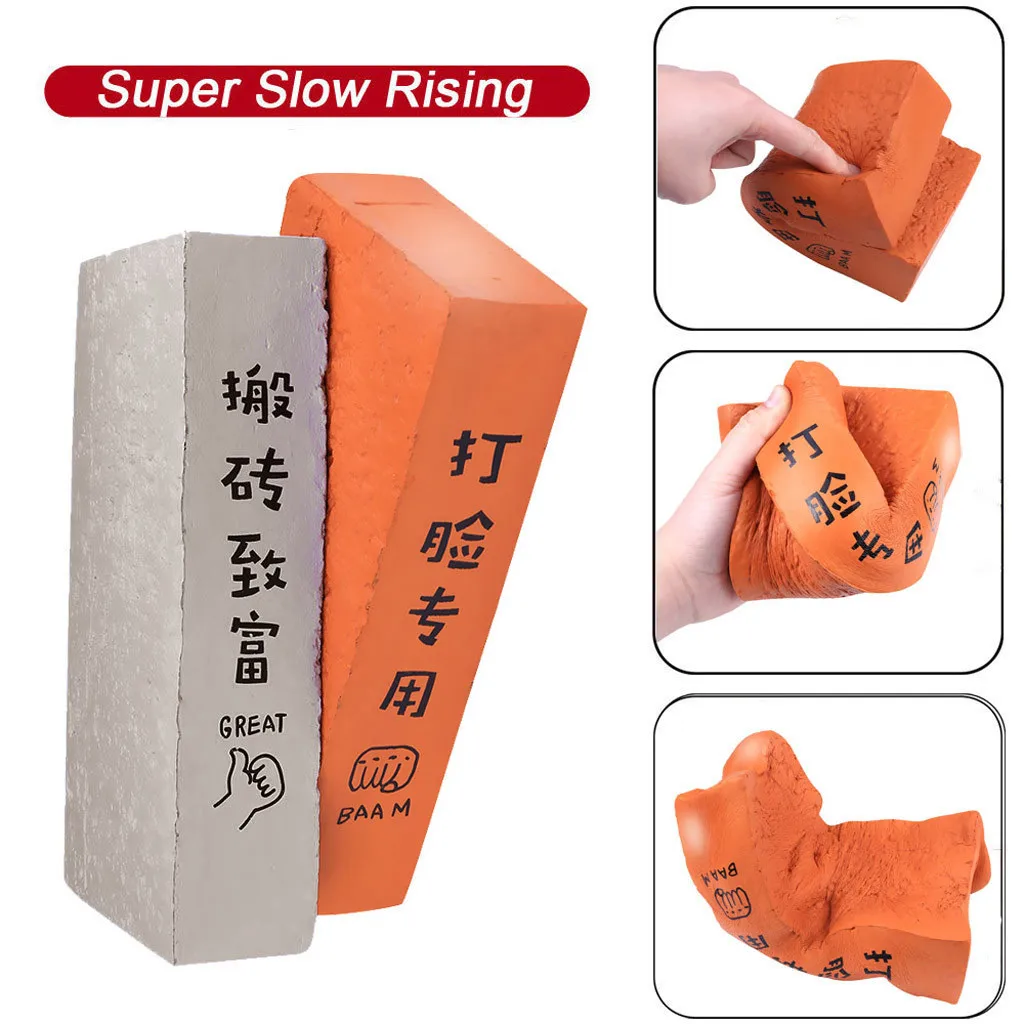

Funny Prank Squeeze Toy Slow Simulate Creative Brick Slow Rising Cream Scented Stress Stretch Relief Kids adult Toys L0116