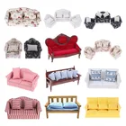 Миниатюрный Кукольный диван с подушками для Барби, для детского кукольного домика, 1 комплект, 112