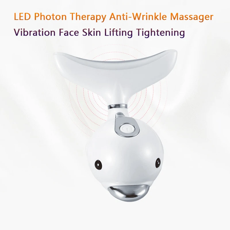 Электрический массажер 4 в 1 с функцией фотона вибрацией и подогревом