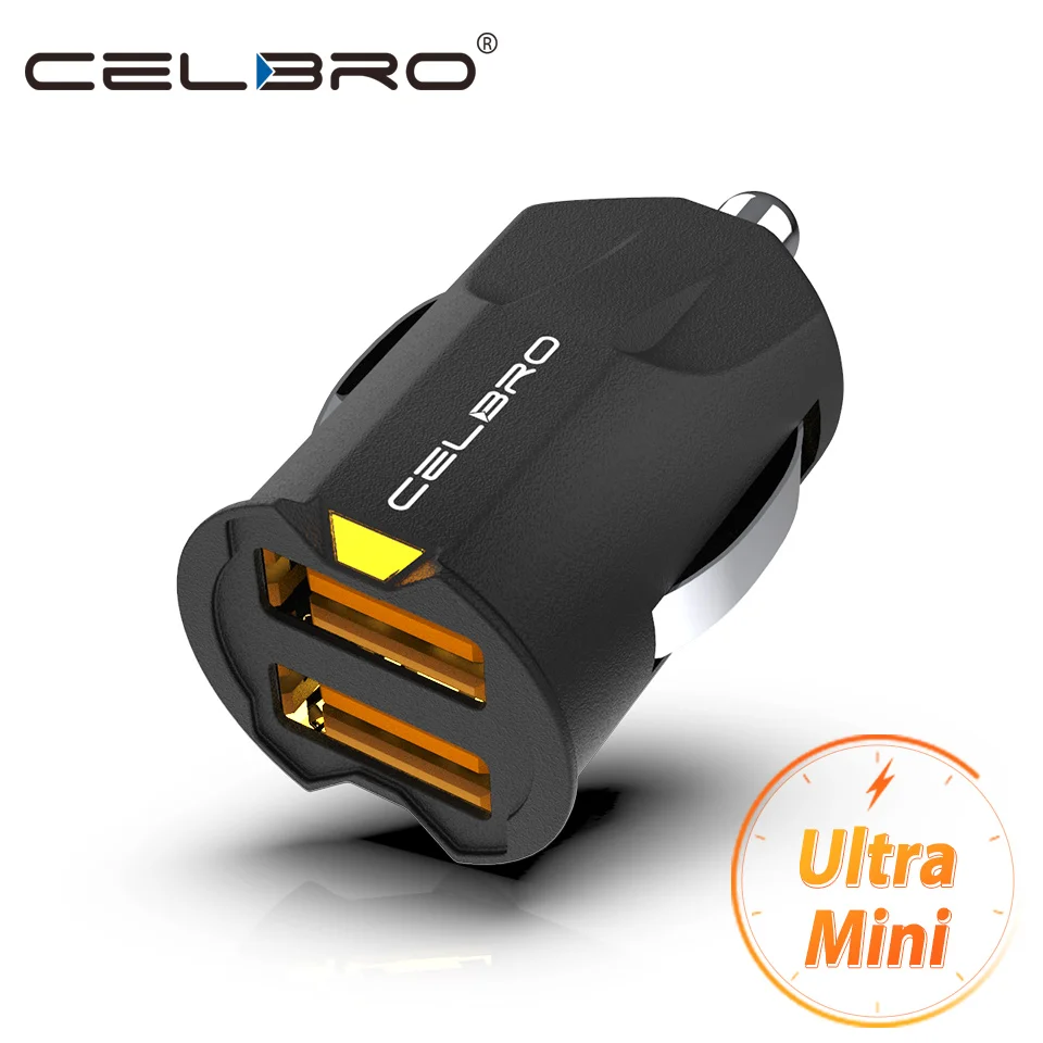 Автомобильное зарядное устройство Mini 2.1A с двумя usb портами автомобильное для