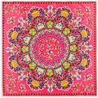 Женский шелковый шарф с цветочным принтом, Х100 см