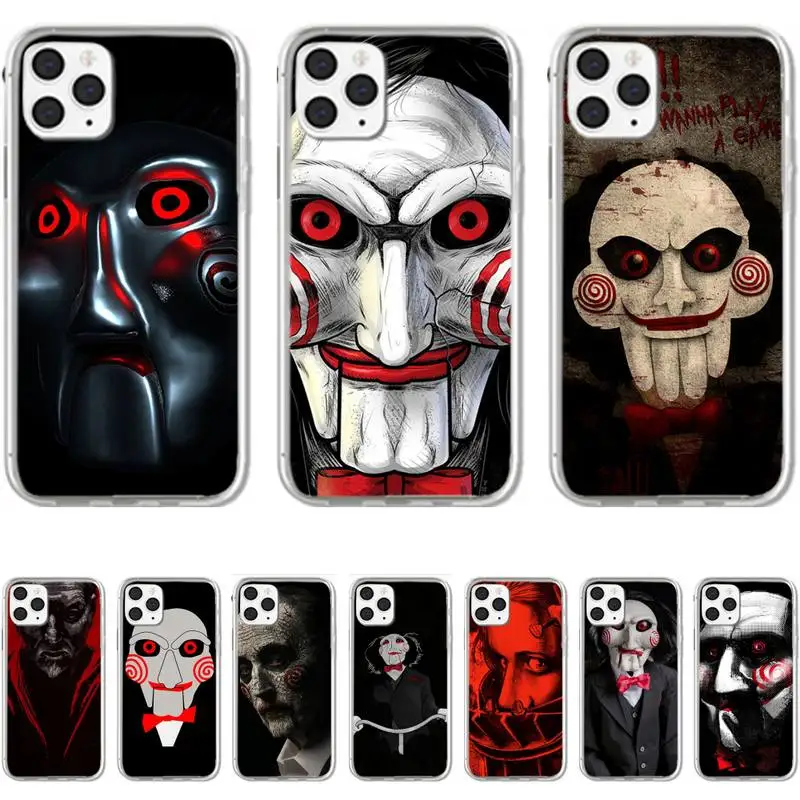 

Saw Jigsaw Killer horror Phone Case For Iphone 5 SE 2020 6 6s 7 8 plus X Xr XS 11 12 Mini Pro Max Fundas Cover