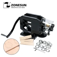 zonesun leather stamping machine cold pressing machine embossing repeating pattern for leather belt guitar straps logo embosser