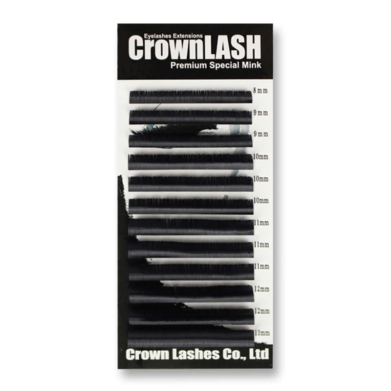 CrownLASH черный 0 05 07 10 15 20 25 наращивание ресниц C D 8 13 мм смешанный размер европейский