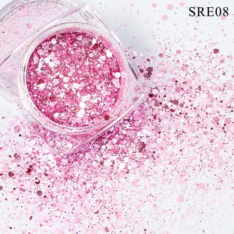 Блестящий Порошок для дизайна ногтей радужные флаки Блестки Золотые и