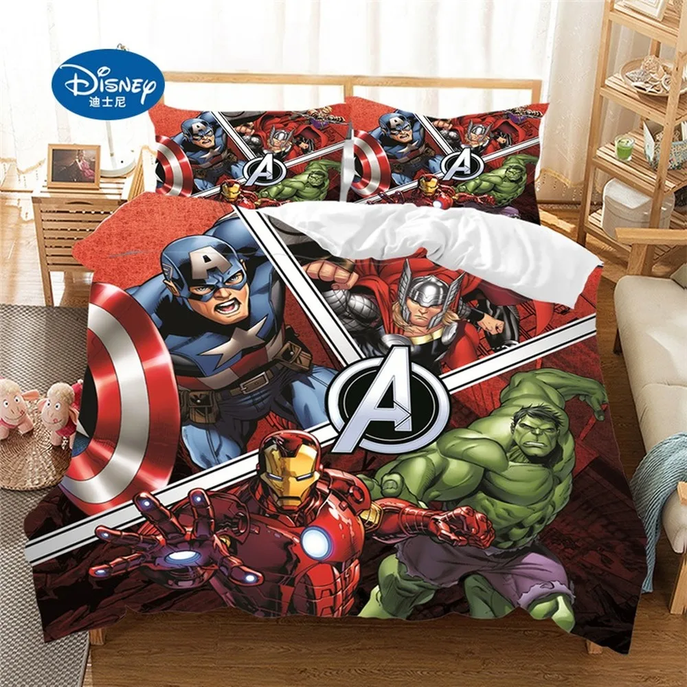 Disney Marvel Avenger Alliance 3D bedding set iron Man Queen King size comforter sets bedclothes Cartoon Duvet cover | Дом и сад