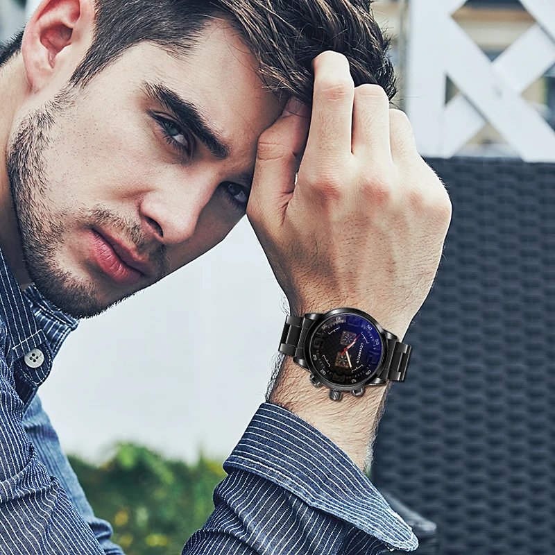 

Luxury Brand OGY Analog Men Sports Wristwatch Huge Dial Mens Quartz Watches Business Watch Stainless Clock relogio masculino