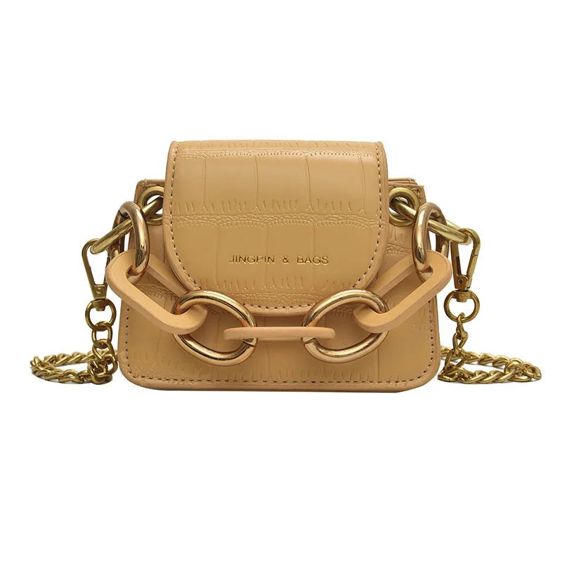 

Saddle Fashion Mini Women Shoulder Bags Designer Brand Acrylic Chain Handbags Luxury Pu Leather Female Crossbody Bag Small Purse