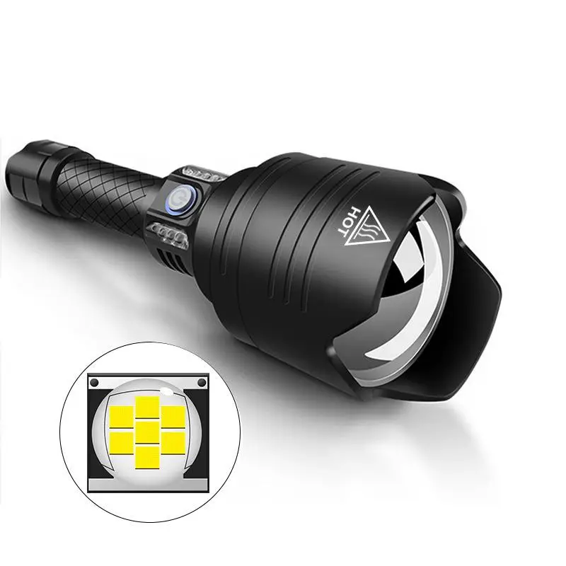 

7-core P10 Zoom Flashlight Charging Power Brightness Display Large Wide-angle Lens Flashlight