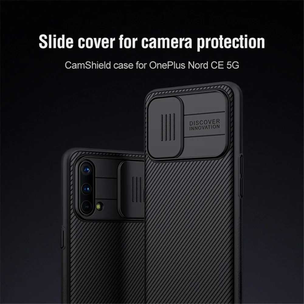 For OnePlus Nord CE 5G NILLKIN Camera Protection Slide Cover Back Shell CamShield Case Matte Non-slip