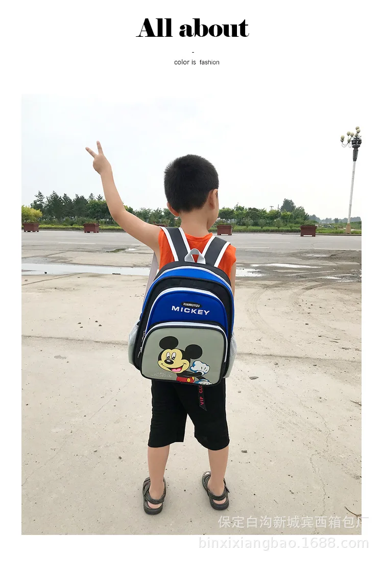 Сумка для детского сада с изображением Микки Мауса из мультфильма «Дисней», детский рюкзак для маленьких мальчиков и девочек, наплечная сумка с рисунком, сумка для книг