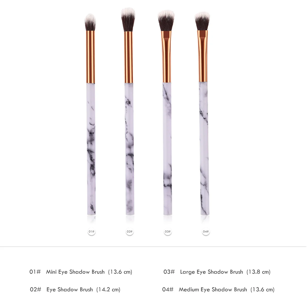 1/4 PCS Professional Makeup Brushes Set Marble Foundation Powder Blush Contour Concealer Blending Cosmetics Tool Kit | Красота и