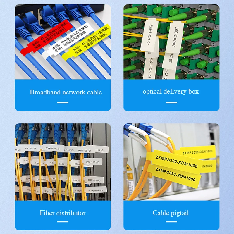 

Niimbot D11 Label Printer P-type Label Paper Cable Printing Sticker for Communication Machine Room Network Cable Thermal Labels