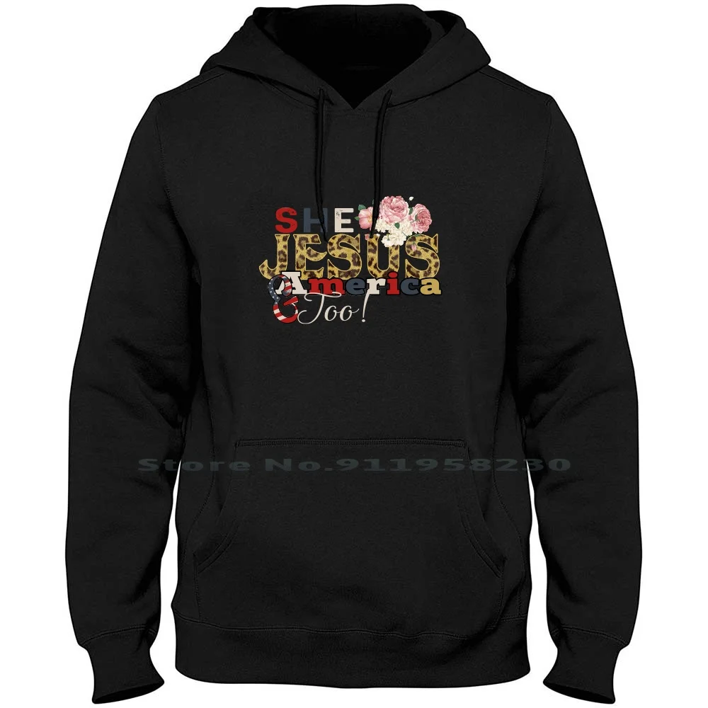 Свитер с капюшоном Она Иисус Америка