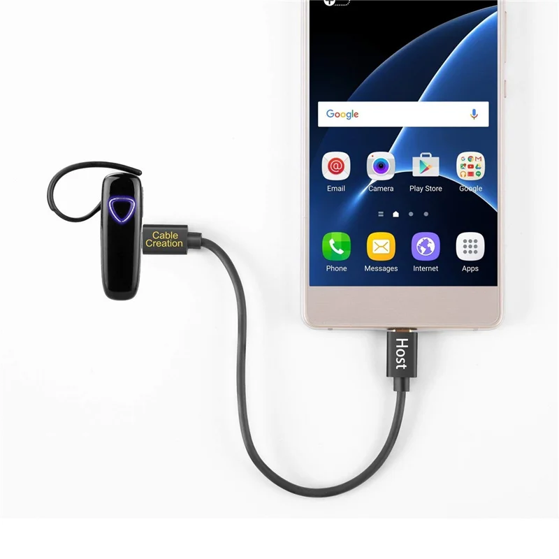 USB C to Micro Cable Coiled Type B OTG Compatible Pixel XL 2 &amp Micro-B Devices | Электроника