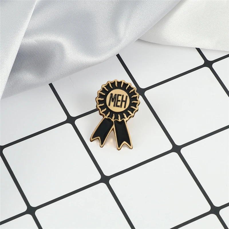 Классические черные броши в форме венка креативная эмалированная заколка MEH для