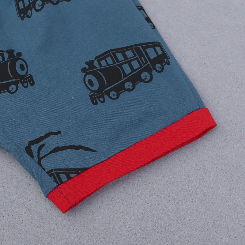 Новинка 2020 Детская Пижама одежда с коротким рукавом для девочек и мальчиков