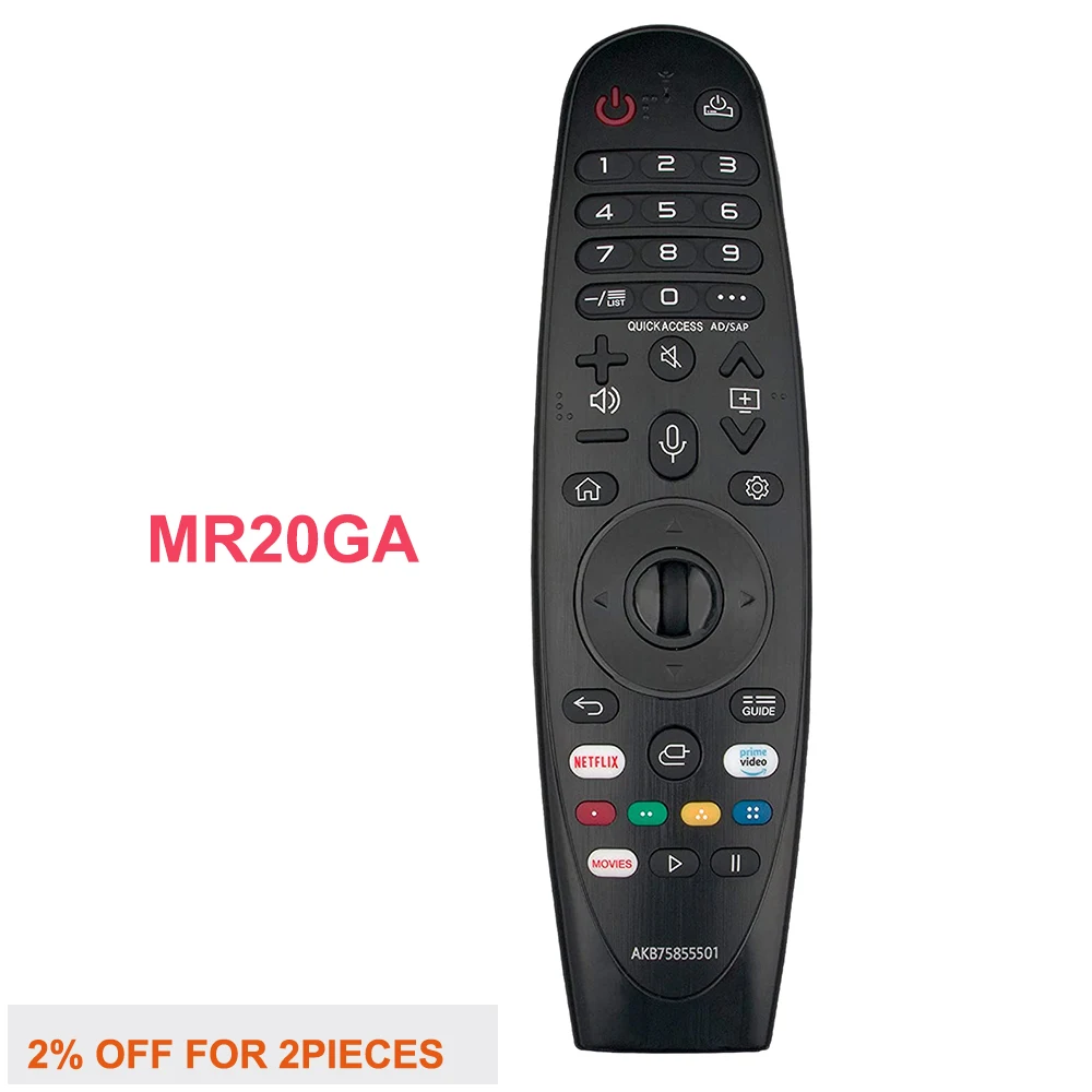 

AKB75855501 MR20GA Replaced IR Remote Control for LG Smart TV 49NANO85UNA OLED55BXPUA etc Without Voice and Magic Function