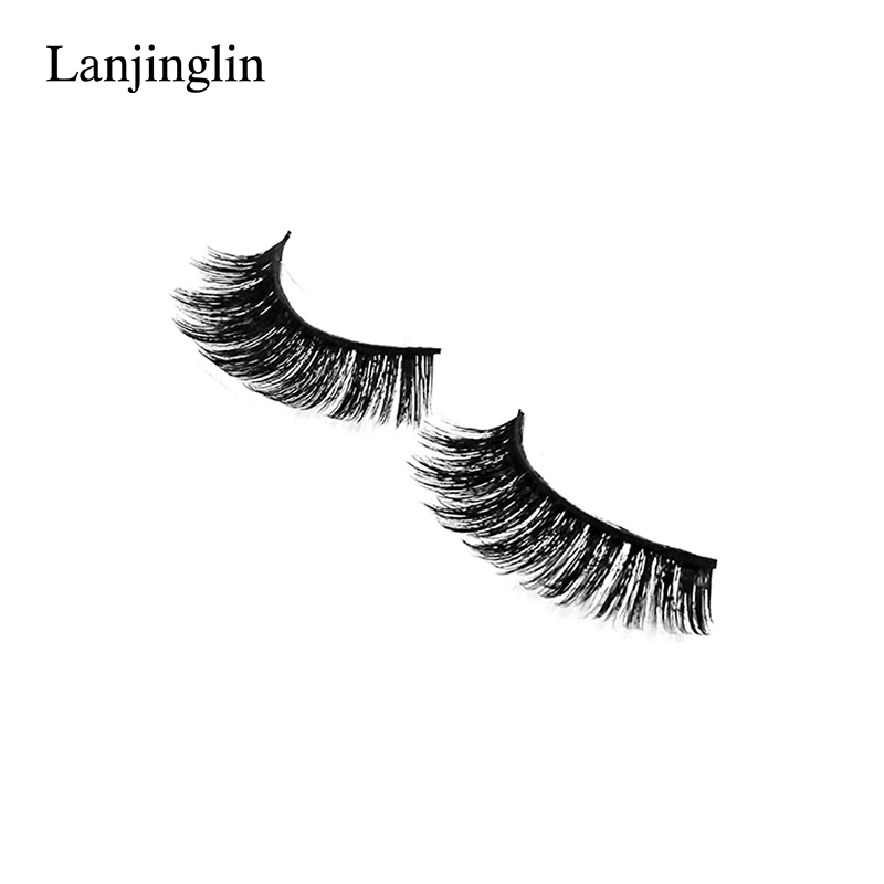 LANJINGLIN 3 Pairs 3D Mink Lashes Thick False Eyelash Extension Soft Natural Fake Eyelashes Makeup Full Strip #3d-05 | Красота и