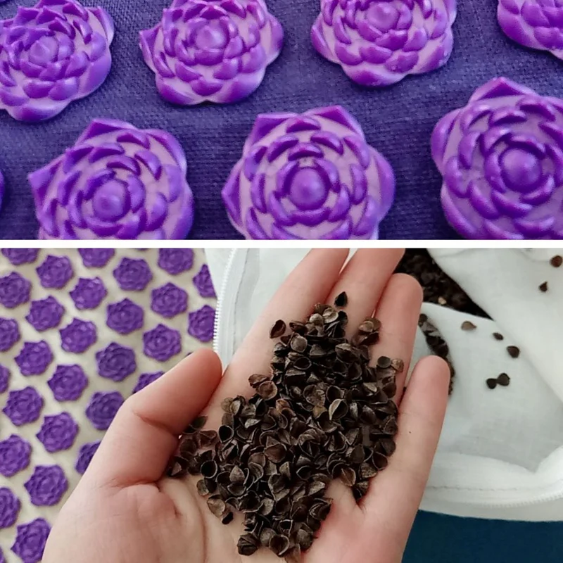 Лотос Спайк акупрессурный коврик массажный и подушка набор для йоги Акупунктура