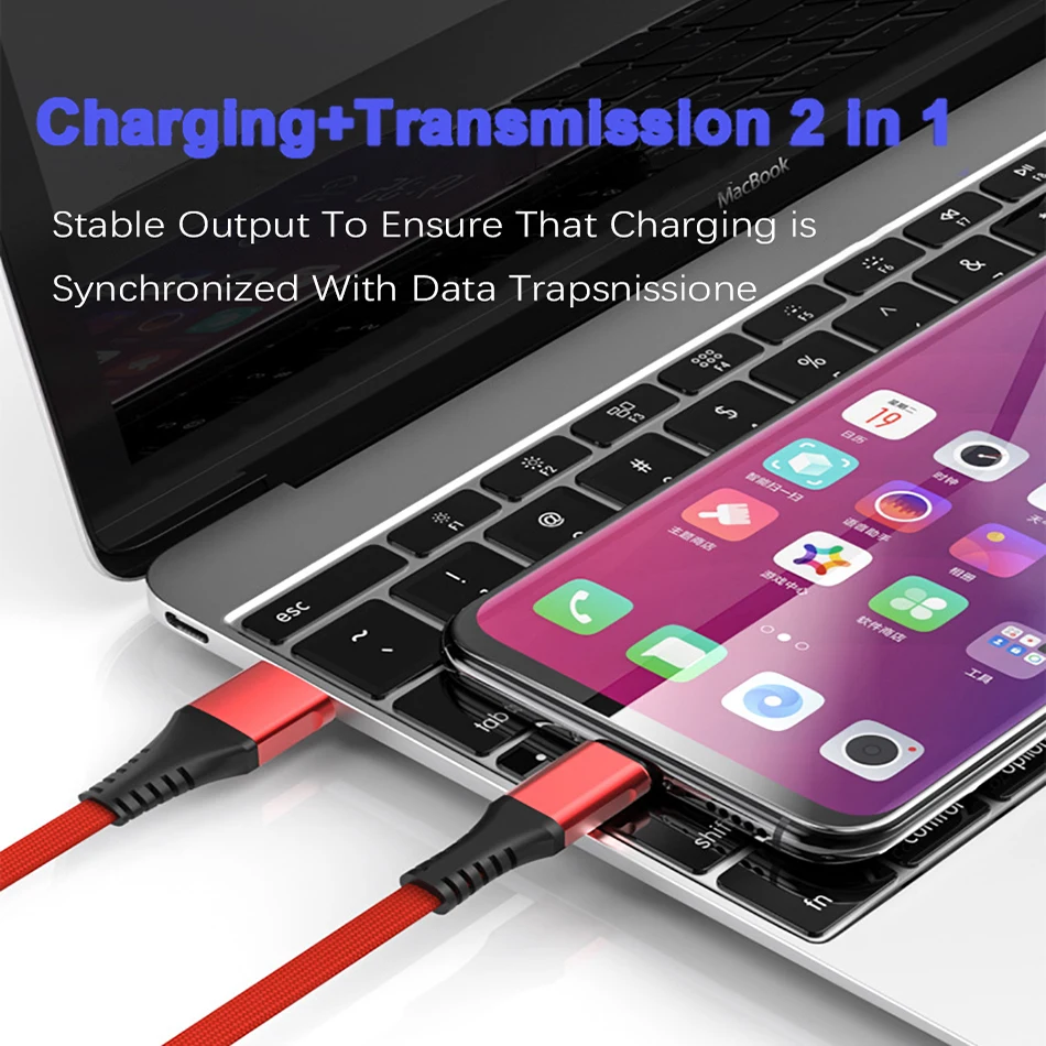 30 см короткий Micro USB кабель type c 8-контактный для быстрой зарядки и синхронизации