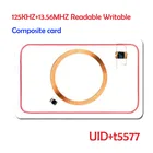 Rfid-карта 125 кГц и 13,56 МГц, nfc карта EM4305 и t5577 + UID, сменная с блоком 0, перезаписываемая для 1k s50 clone crack hack