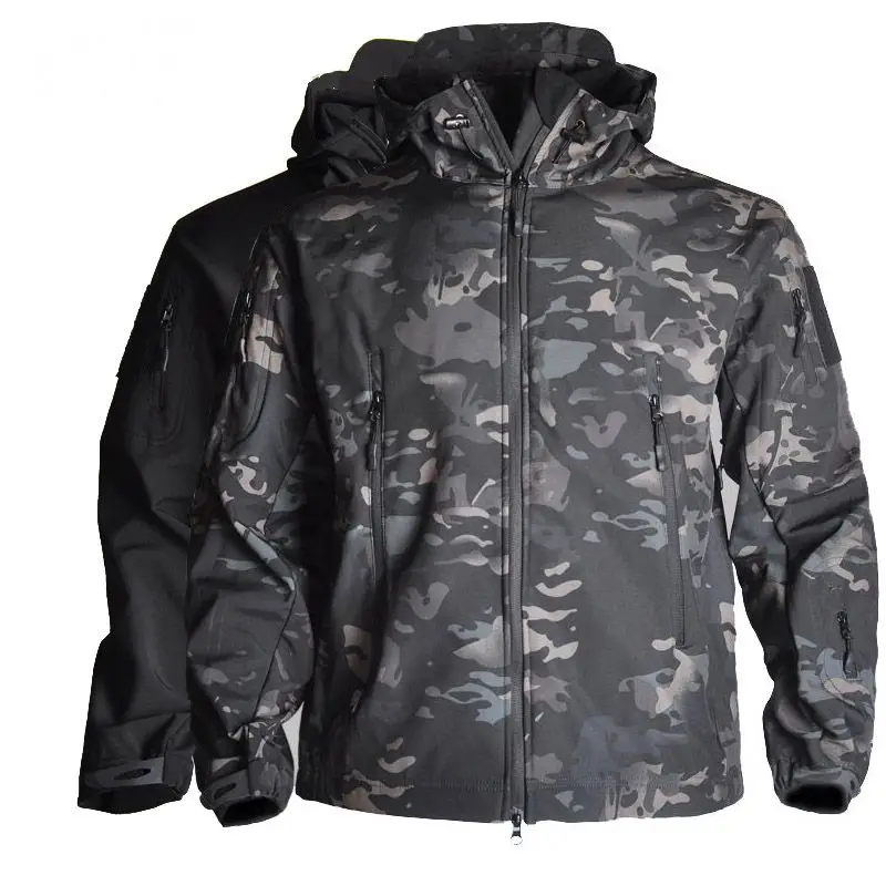 Мужская тактическая куртка TAD Softshell армейская Водонепроницаемая камуфляжная