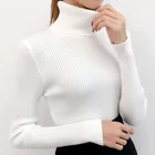 водолазка женская осень-зима вязаная в рубчик, пуловер, свитер, длинный рукав толстый Джемпер мягкий теплый пуловер женские свитера