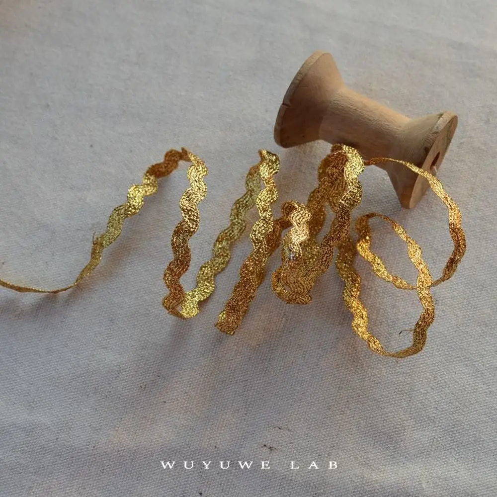 5 ярдов серебристая золотистая кружевная Обрезка сделай сам свадебная