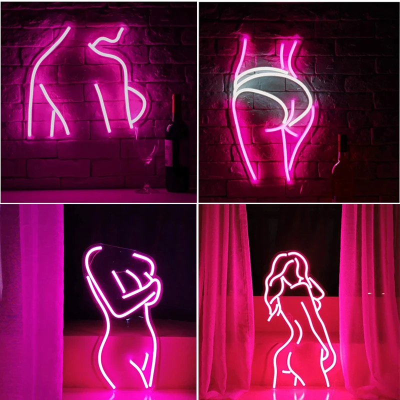 

Girls LED Neon Sign Lights Female Model Acrylic Wall Hanging Body Neon Lights for Bar Party Club Home Bedroom Decor Xmas Gift