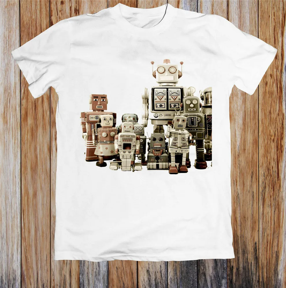

Robot Family Funny Unisex T Shirt Customize Tee Shirt