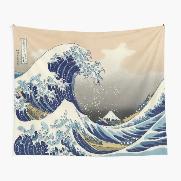 

Гобеленовое одеяло Great Wave, декоративное покрывало для гостиной, спальни, с принтом йоги, для путешествий, цветное домашнее красивое искусств...