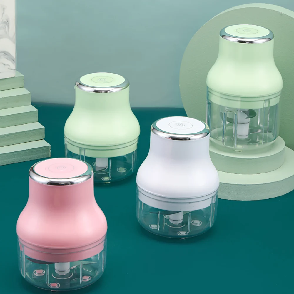 

100ml/250ml USB Charging Electric Mini Food Garlic Vegetable Chopper Grinder Press Masher Nut Meat Fruit Onion Crusher
