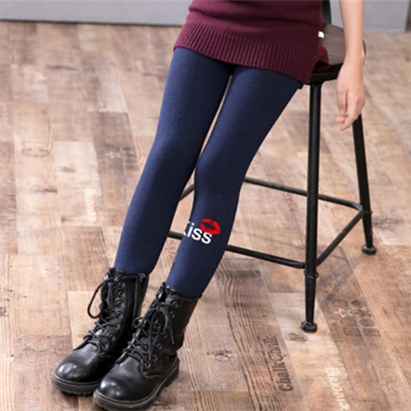 Высококачественные зимние детские леггинсы для девочек плотные теплые