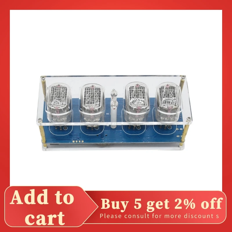 

Diy In12 In-12 Nixie Tube Pcba Kit Digital Clock Beautiful Gift,No Tubes