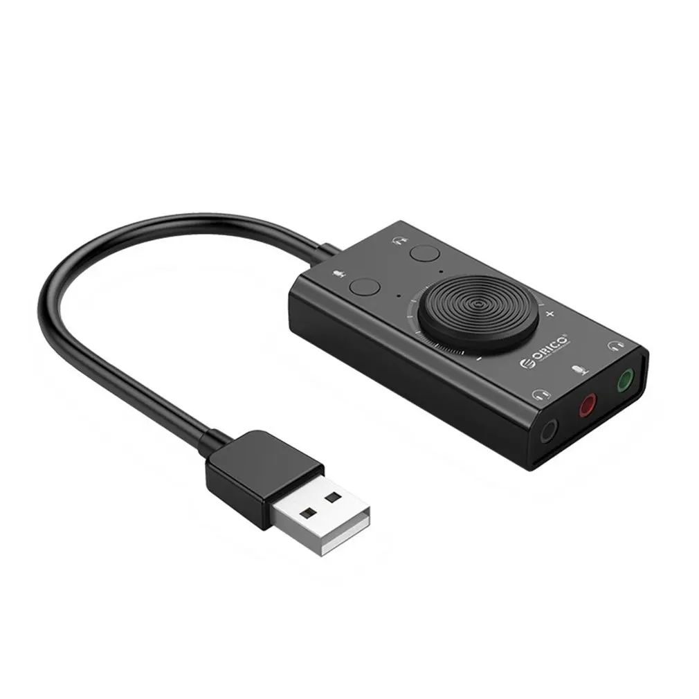 Многофункциональный драйвер Бесплатная Внешняя USB Звуковая карта для