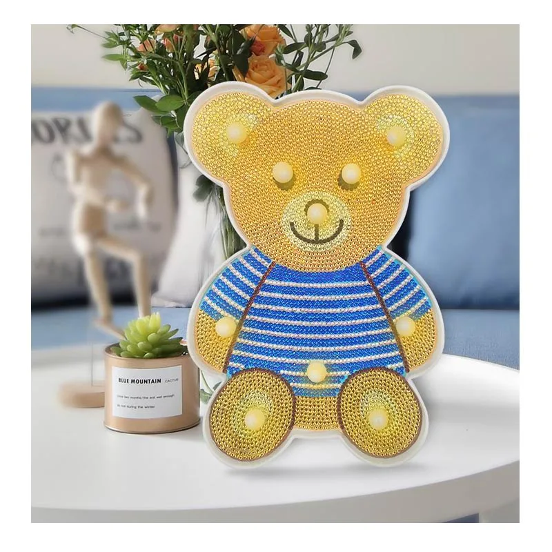 Милый медведь светодиодный светильник для DIY алмазная живопись инструменты