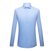 mens ironless stressed long sleeve pure cotton dress shirt chic casual smash material standard for young button down shirts