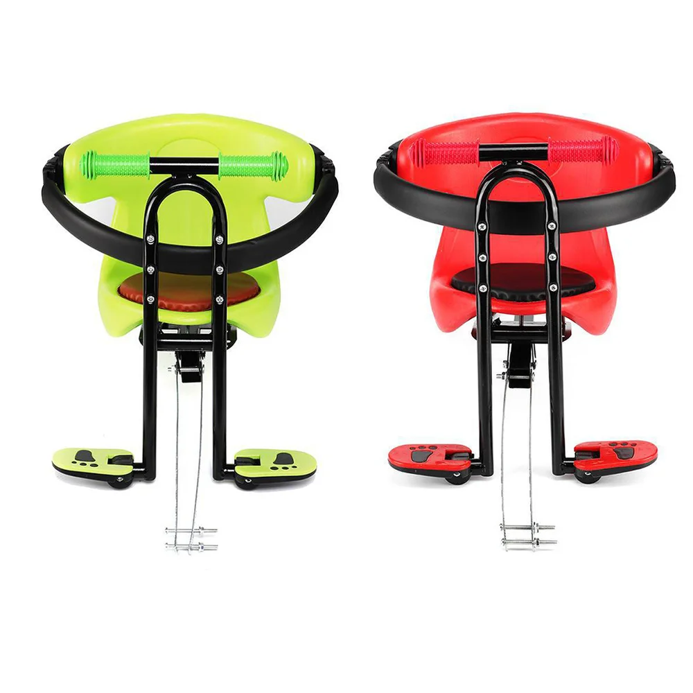 

1PC Children's Safety Saddle Adjustable Mountain Bike Front Seat for Kids (Red)