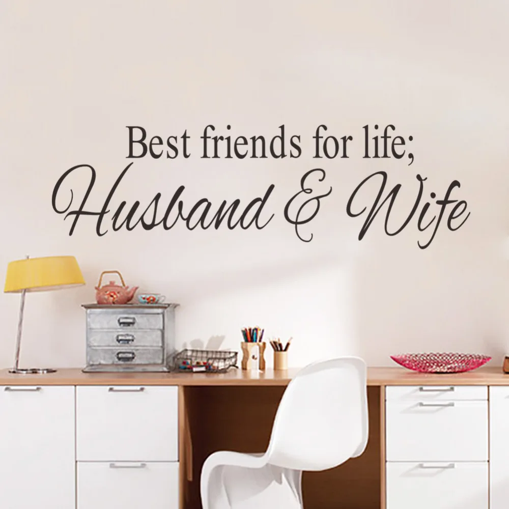 

Exclusive Direct Best Friends Carved English Proverb Art wall sticker Home Furnishing decor PVC wallpaper children room 8340