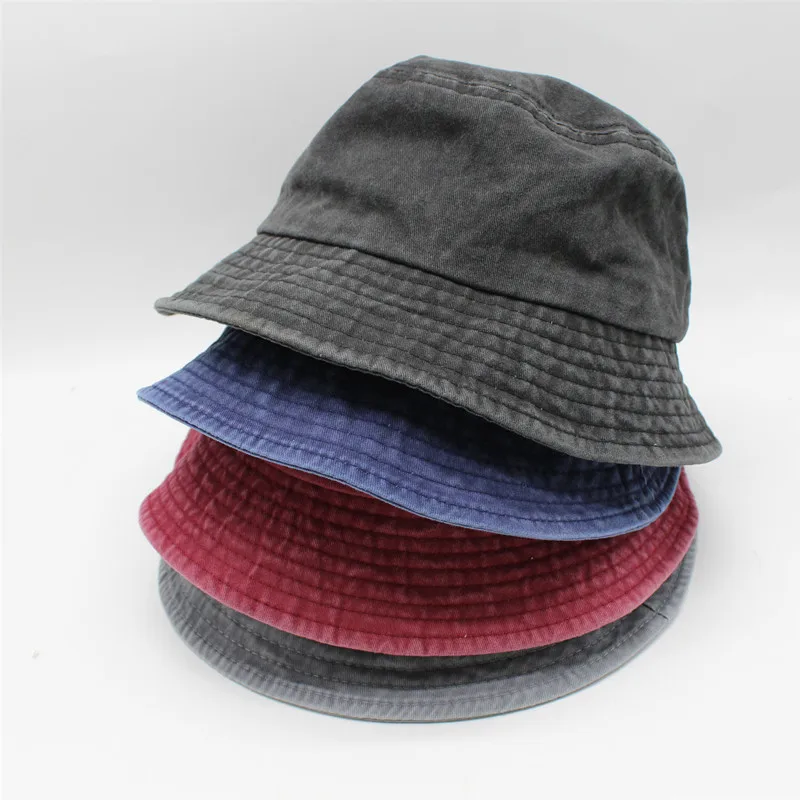 2020 new foldable fisherman hat washed denim bucket hat unisex fashion bob hat hip hop Gorros men's ladies panama bucket hat cap images - 6