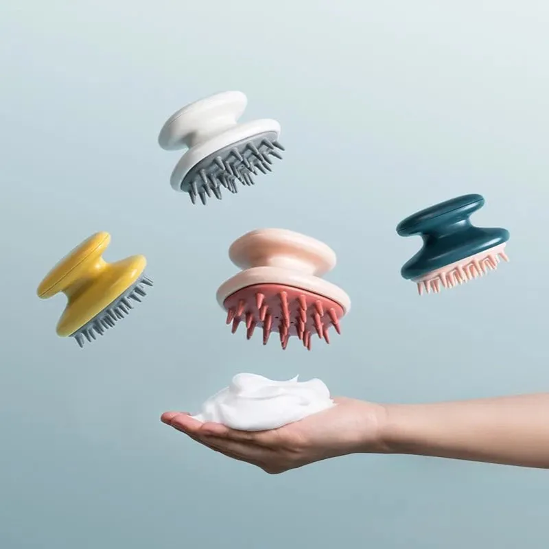 

Ins Multifunctional Shampoo Comb Massage Brush Foaming Device Protect Scalp Relax Soothe Massage Head Portable Home Massager