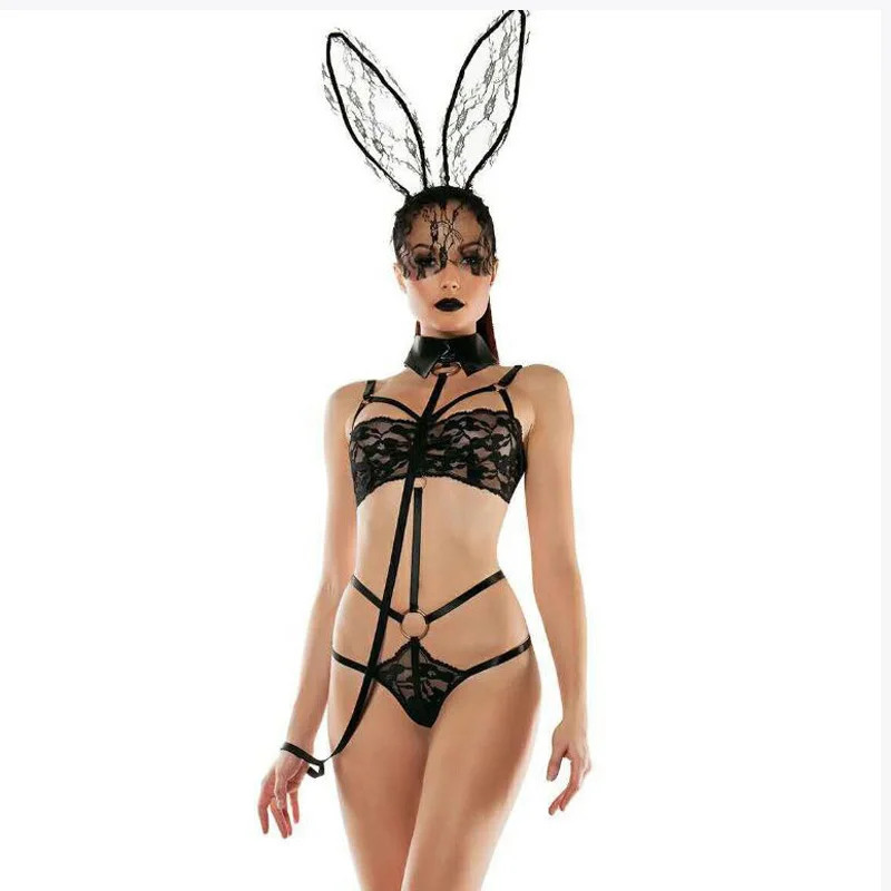 

Sexy Bunny Girl Costume Large Size Role Playing Perspective One-piece Bunny Suit Sexy Underwear Set Temptation Bodysuit