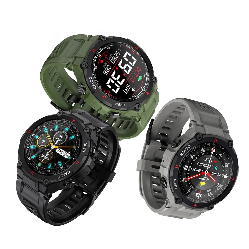 

NEW 2021 Bluetooth Calls K22 Smart Watch Men 24h Heart Rate Monitor Blood Pressure Oxygen Measure Wristband Custom Watch Faces